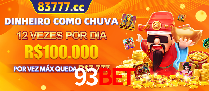 Banner do programa de recompensas Recomende para amigos do 93BET, detalhando os bônus por convidar amigos, com prêmios que chegam a R$288.888.